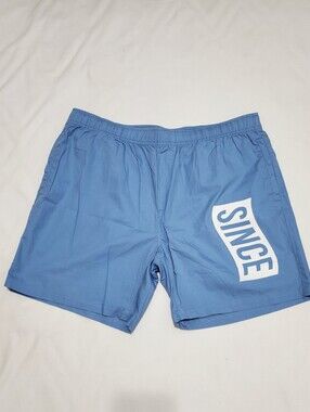 SINCE Blue Signature Print 6" Shorts 36 Waist